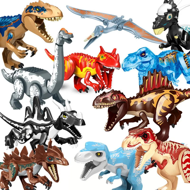 Große Dinosaurier-Bausteine Spielzeug Jurassik-Periode Stegosaurus Puzzle Lehrreiches DIY-Montage Dinosaurier-Modellbausatz
