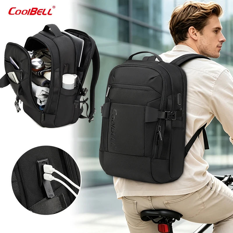 Multifunction Waterproof Business Travel 17 Inch Laptop Backpack for Men Large Capacity with USB Charging Port Luggage Backpack