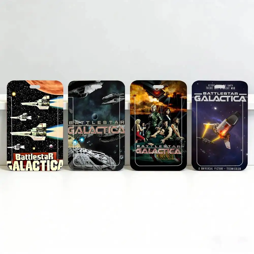 1pc Military Science Fiction Movie B-Battlestar Galactica ID Card Sleeve School Card Access ID Card Protective Sleeve Easy Push