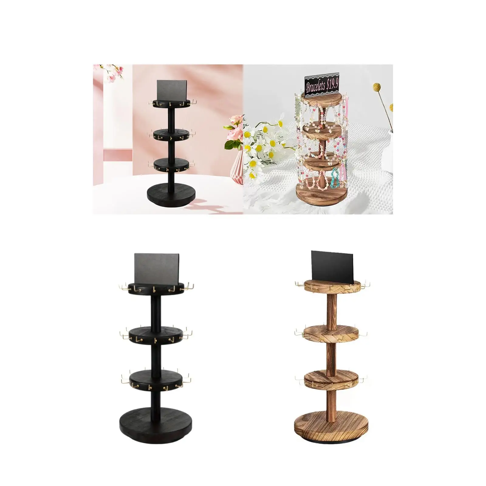 Bracelet Display Stand with Advertising Board for Selling Practical Jewelry Storage Rack for Keychains Anklets Bangles Bracelets