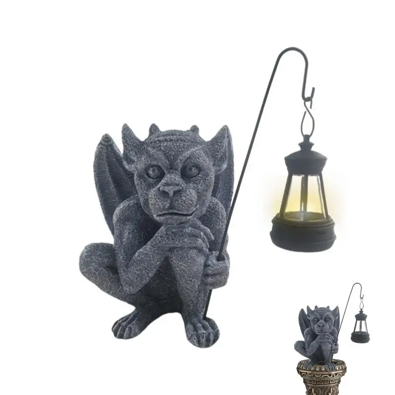 

Gargoyle Statues Outdoor Gargoyle Statue Gothic Sculpture Garden Gargoyle Solar Powered Garden Decor Collectible Figurines