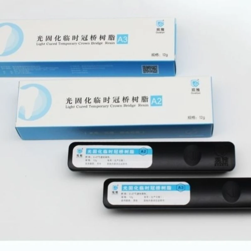 Dental Light Cured Resin Temporary Crown Bridge Resin A2 A3 Inlay Resin Temporary Crown Material Dental Restoration Lab Material