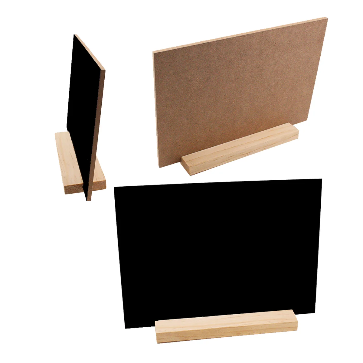 Sinais de quadro-negro para festa, decoração de escritório, mini sinalização de quadro-negro, suporte pequeno para monitor