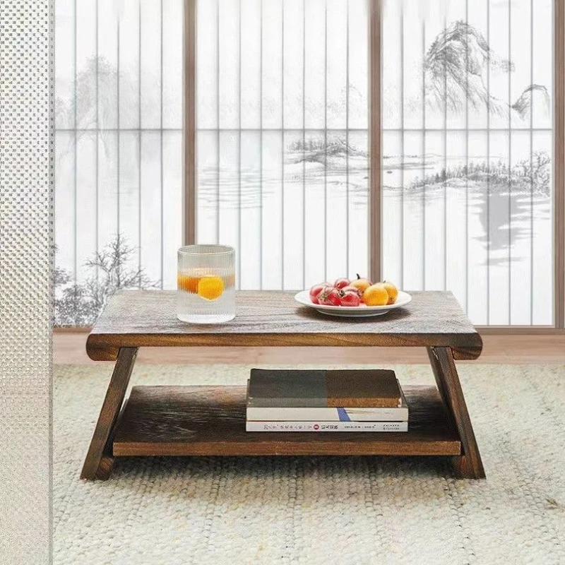 Solid Wood Tatami Bay Window Small Table Tea Table Japanese Style Balcony Table Tea Tables Home Small