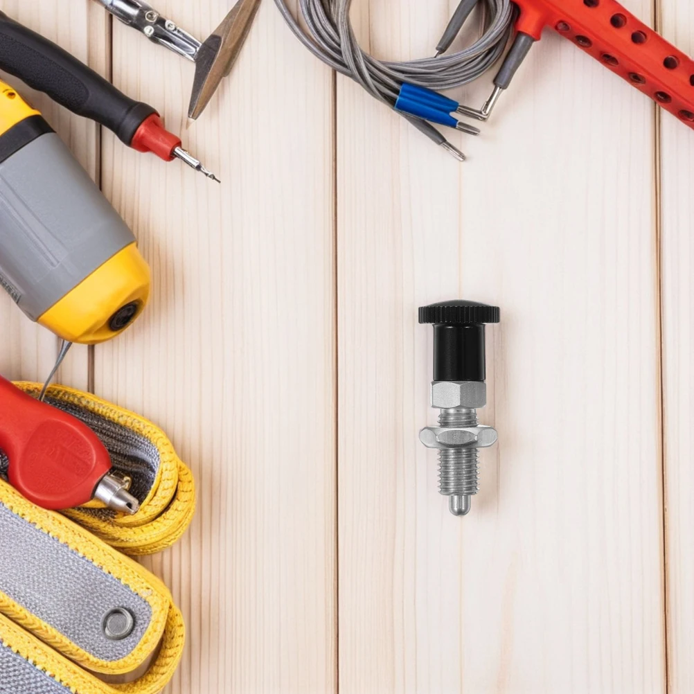 

2pcs Stainless Steel Spring Return Knob Plunger Push Nose Indexing Plunger For Automation Equipment Self-Locking