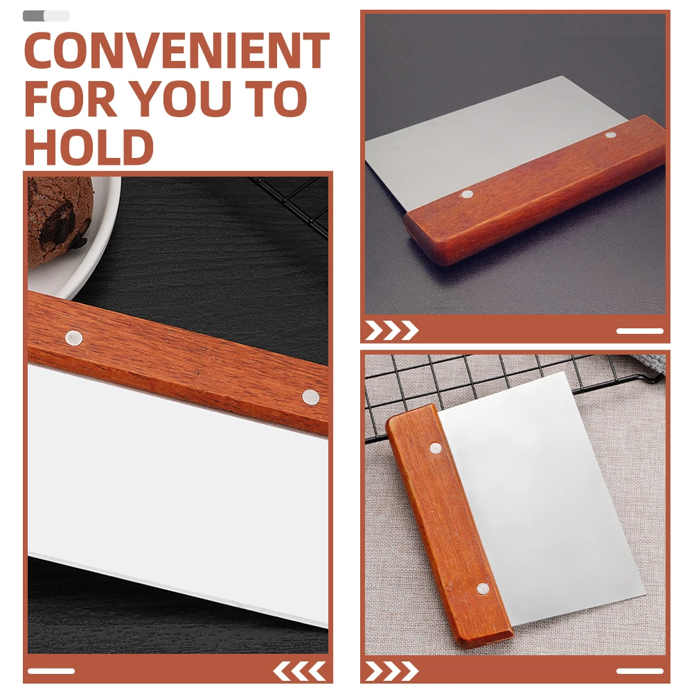 

2Pcs Kitchen Cleaning Scraper Stainless Steel Pastry BBQ Tool Dough Bench Gadget Cake Pizza Cream food scraper with