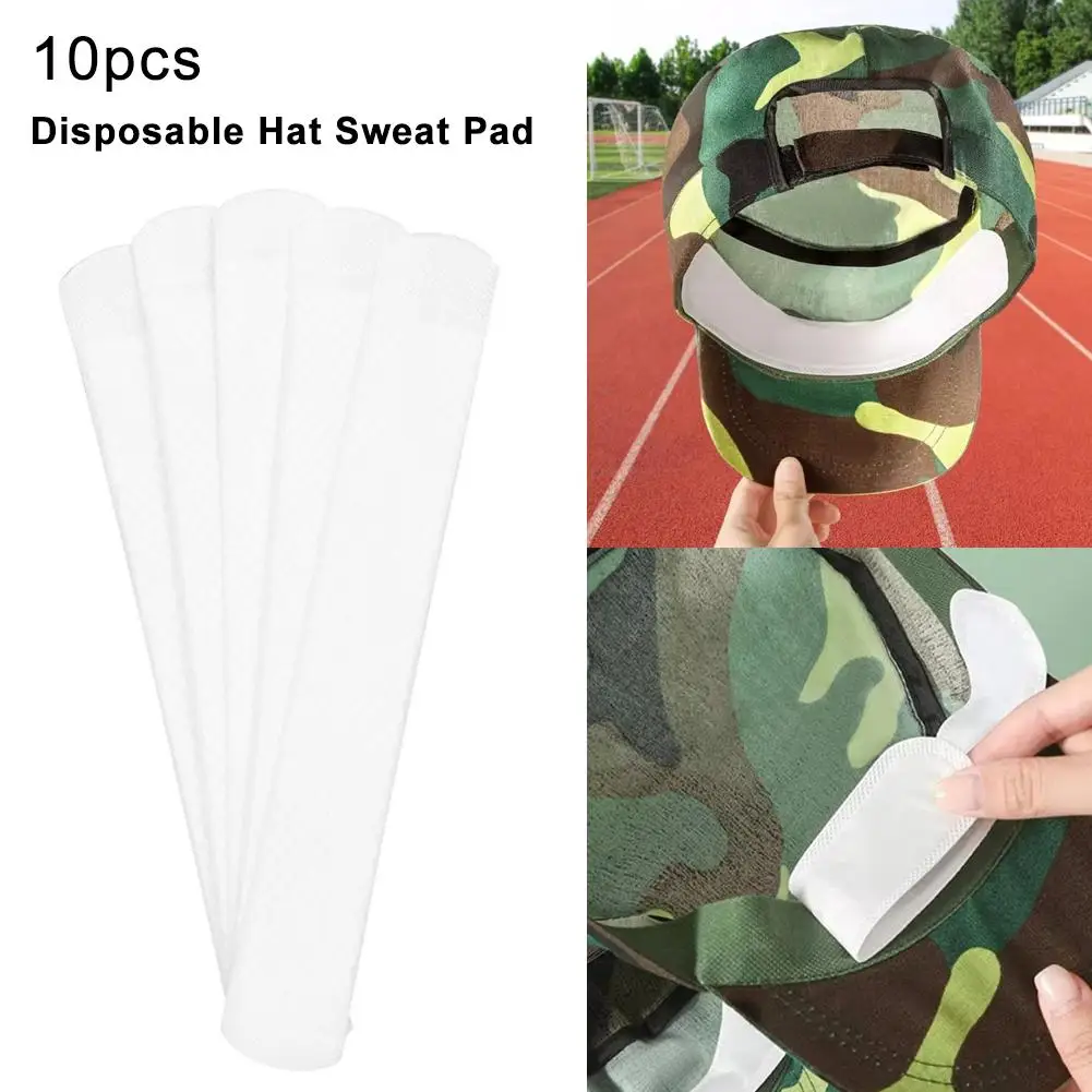 Disposable Hat Sweat Pad Adjustable Absorbent Hat Liner For Baseball Caps And Shirts Cotton Collar Protector Hiking Accessories