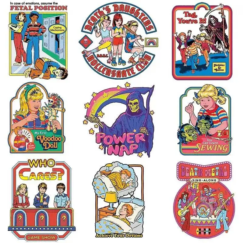 Funny Santa Claus Comes heat transfer From An Alien Printing Patches For Clothes Thermo-stickers For Children Halloween Print