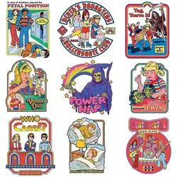 Funny Santa Claus Comes heat transfer From An Alien Printing Patches For Clothes Thermo-stickers For Children Halloween Print