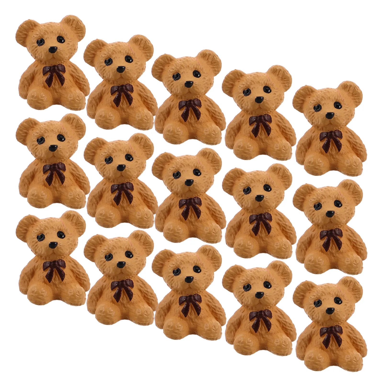 20Pcs Mini Bear Resin Figures Detailed Small Bears Miniature Decor for DIY Terrarium Tabletop Bonsai Home Office Garden