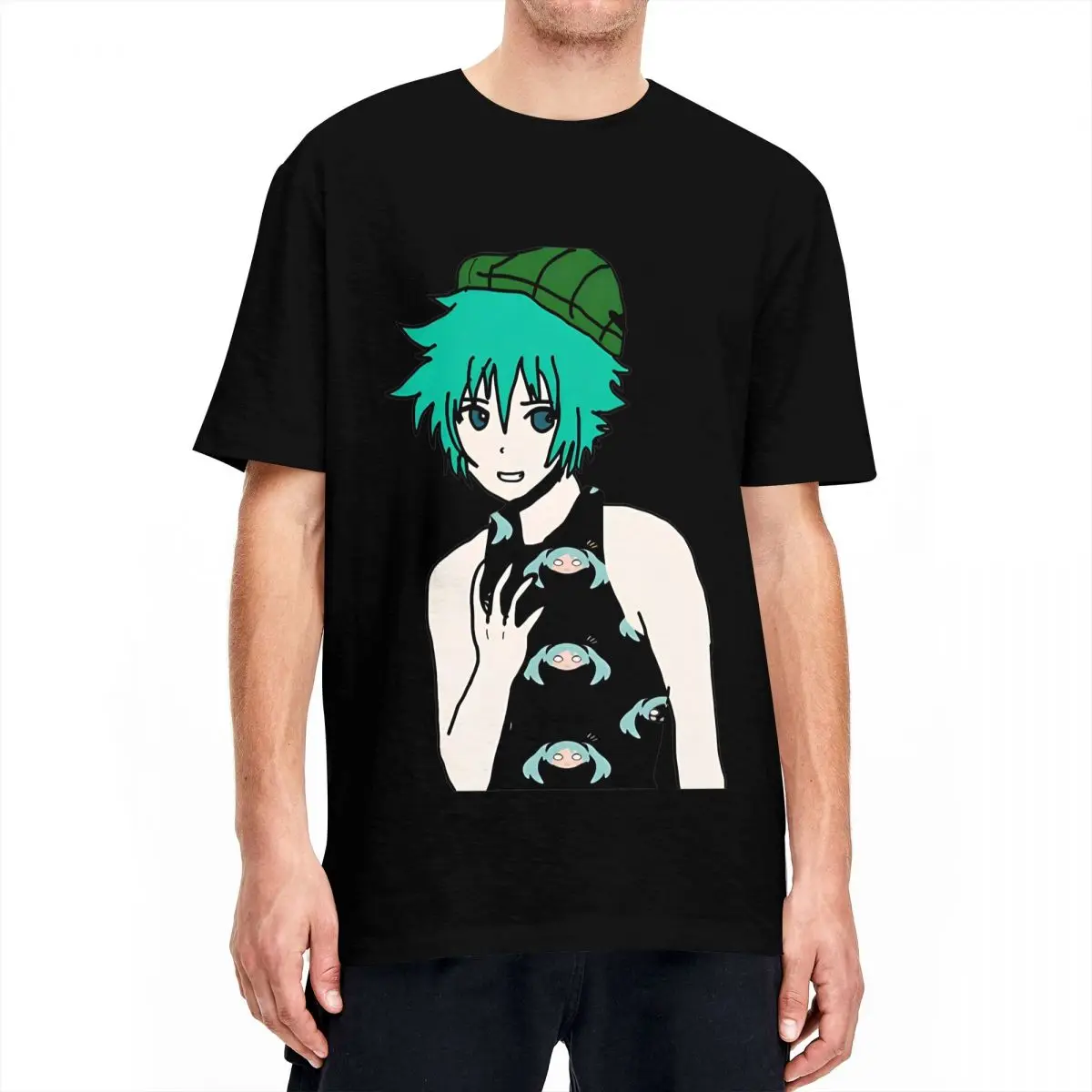 Miku Binder Sou Hiyori Shin Tsukimi Your Turn To Die T Shirts YTTD Anime Pure Cotton Tops Novelty Round Collar Plus Size T-Shirt