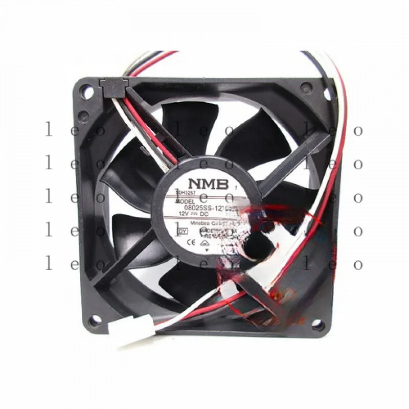 

BB 1PC for NMB 08025SS-12N-ET DC12V 0.21A 8025 8CM 3-wire ball chassis cooling fan