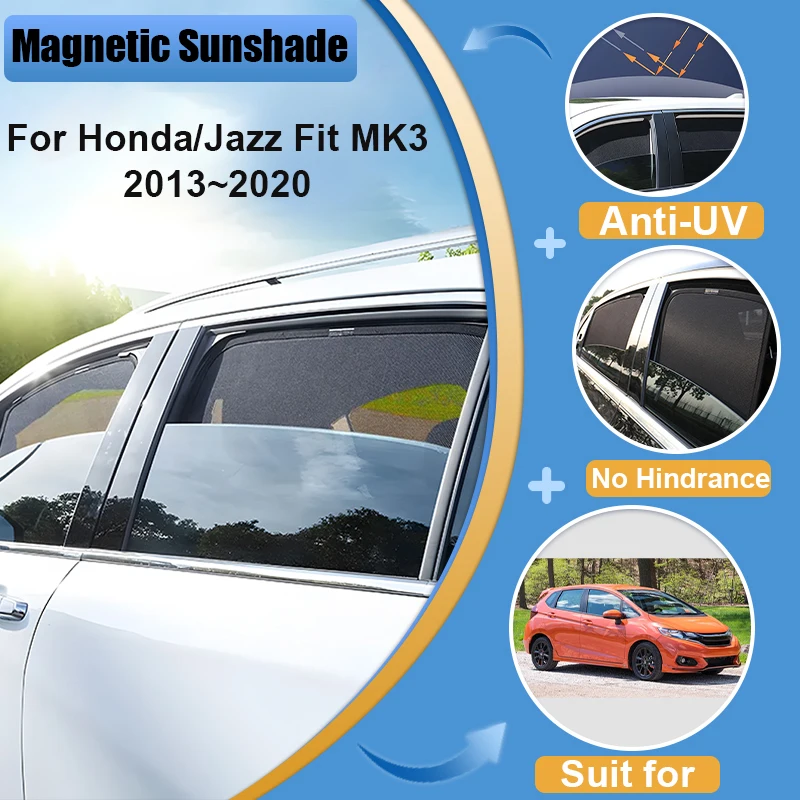 

For Honda Fit Jazz MK3 2020 2019 2018 2017-2013 Car Sunproof Windshield Frame Blind Window Sun Visor Shade Anti-UV Accessories