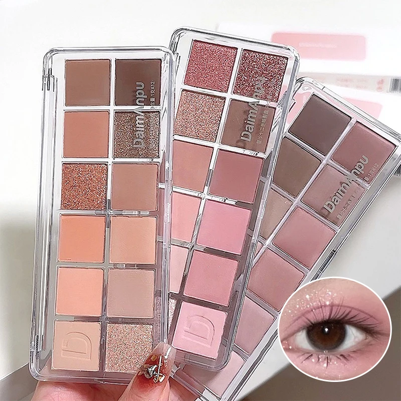 12-Color Eyeshadow Palette - Velvety Smooth, Long-Wearing Matte Shades for Everyday Wear