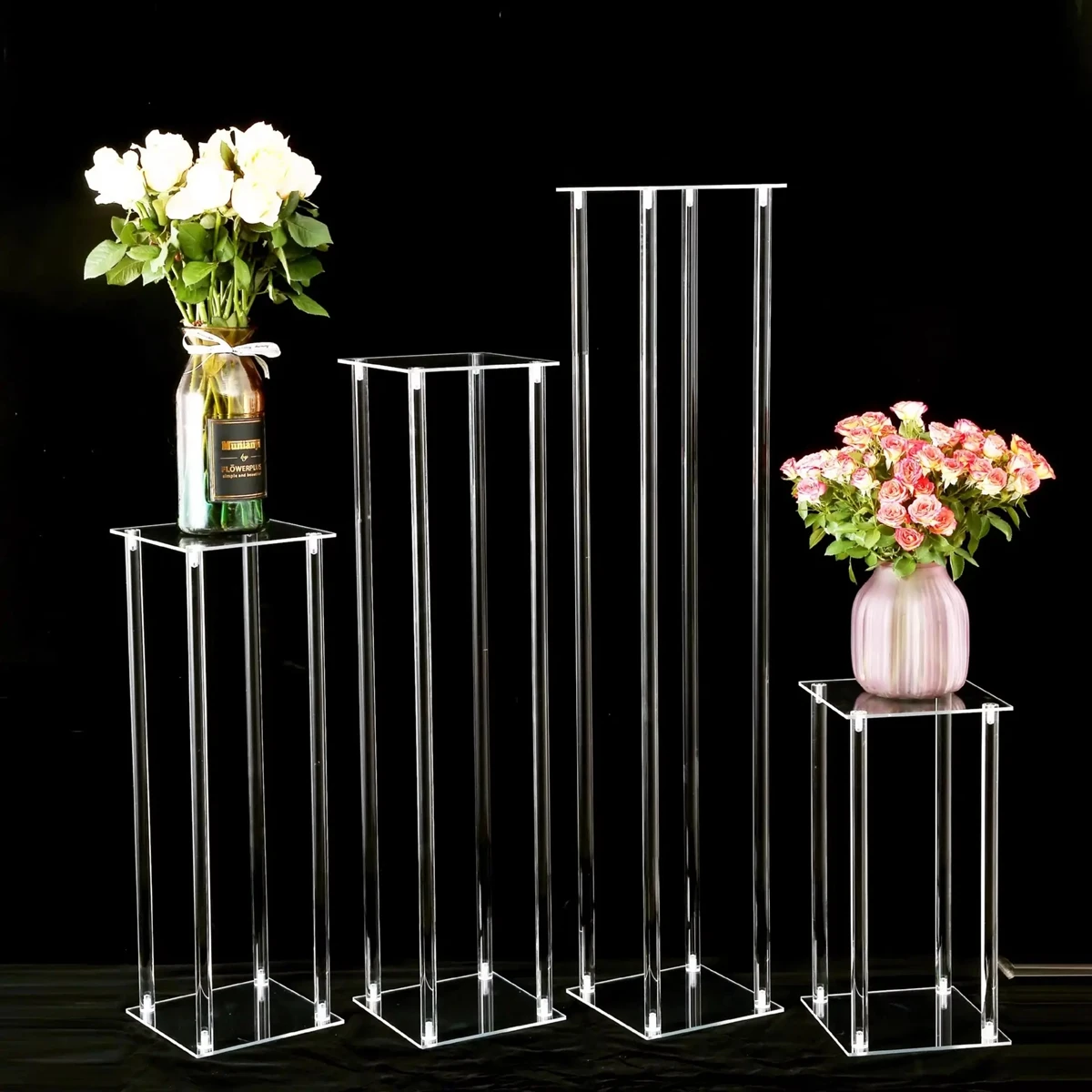 

40cm to 120cm tall)clear Vase Wedding Table Flower Stands Flower Display Rack Centerpieces for Wedding Events Party 554