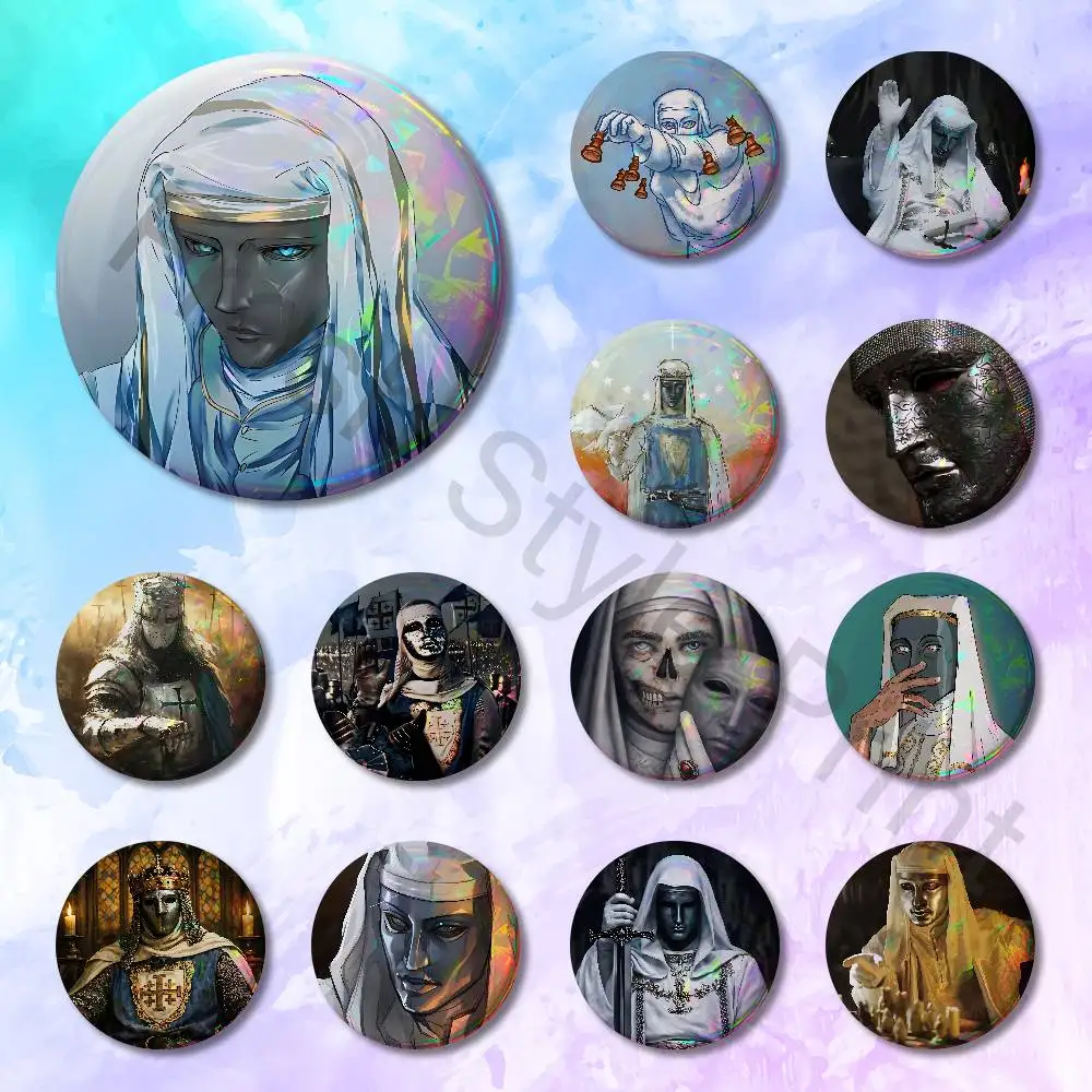 

B-Baldwin IV Former King of Jerusalem Enamel Pin Tinplate Round Brooch Nijigen Otaku Culture Badges 58mm 44mm 32mm 75mm 25mm