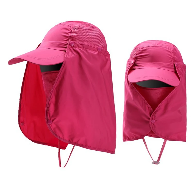 Gorro pesca protección solar UV con solapa desmontable cubre cuello y orejas - imagen 4