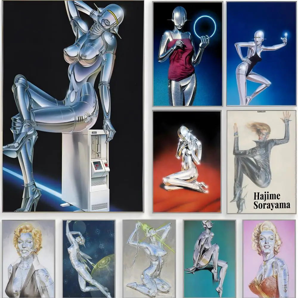 classic artist h-hajime sorayama Poster Classic Wall Art  Home Decor  Peel and Stick Unframed