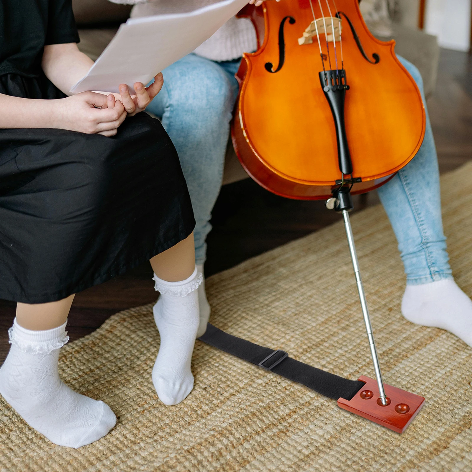 

Cello Skid Plate Endpin Block Anti-slip Base Cushion Solid Wood Wooden Non Stand Holder Floor Protector Mat