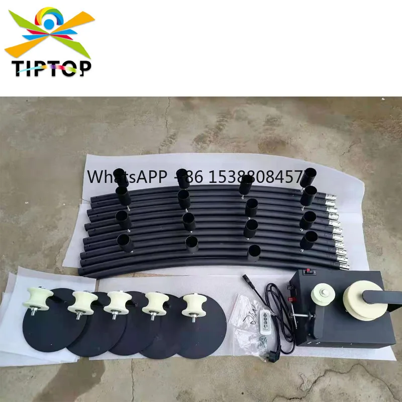 

Circular stage special effects machine, four-meter diameter spliced iron pipe, remote control with controller roller bracket