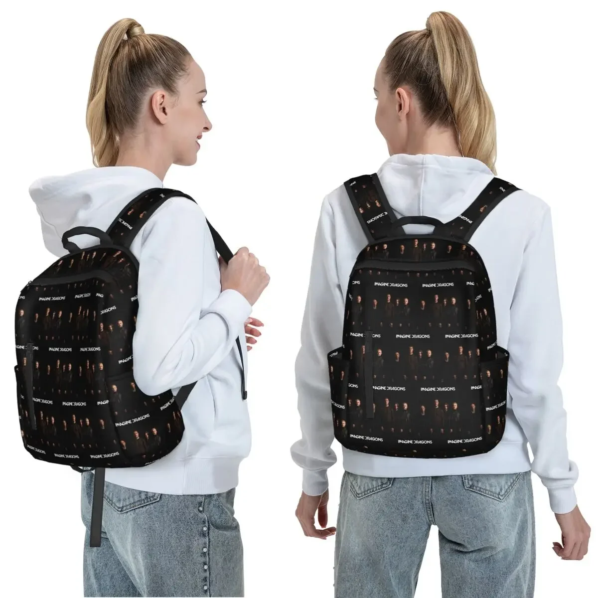 Imagine Dragons Band Loom Tour Backpack Daypack Children BookBag School Bag Shoulder Bags for Men Women
