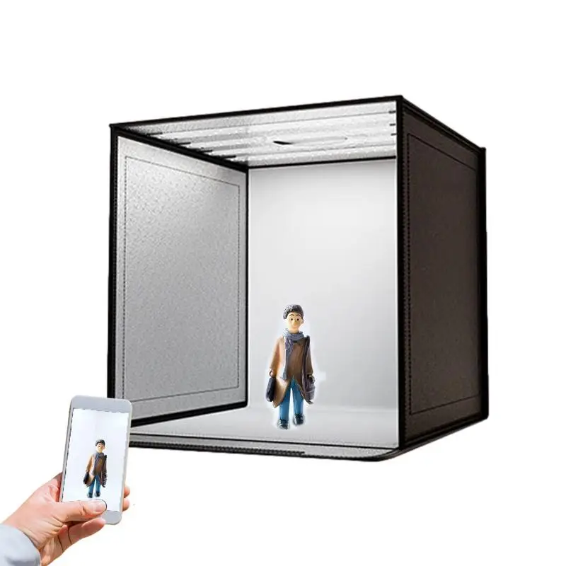 Photo Box With Lights Lighting Folding Dimmable Picture Backdrop Booth 40x40CM Photoshoot Props For Jewelry Accessories Makeup