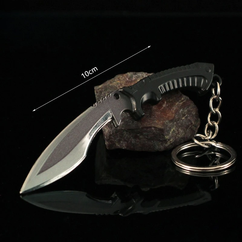 Mini llaveros de daga de Nepal de 10cm/3,93 pulgadas, juegos, arma periférica, modelo carmesí Web, caja colgante de Metal, cuchillo de apertura, juguetes para niños, regalos