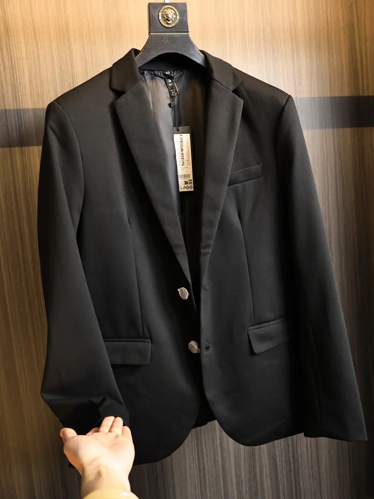 

Casual Style Men's Business Suit Lightweight Mature Spring Breathable Polyester Fiber Long Sleeve Standard Fit Fashion Urban