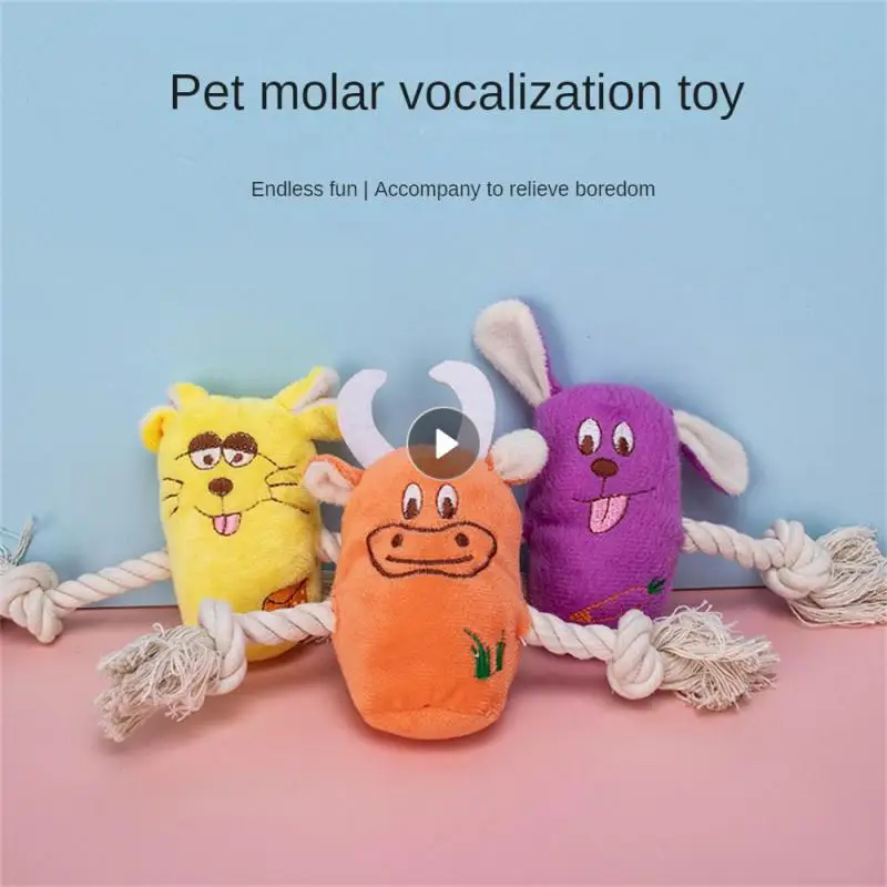 Pet Interactive Toys Strong And Bite Resistant Cleaning Teeth Cute Wear Resistant Dog Chewing Toys Dog Toy One Press Will Sound