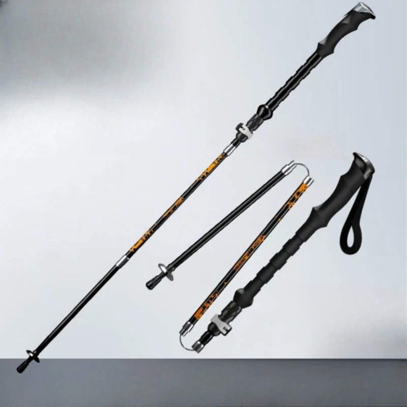 

Mountaineering cane Carbon ultra-light retractable crutches Men's and women's climbing equipment Professional