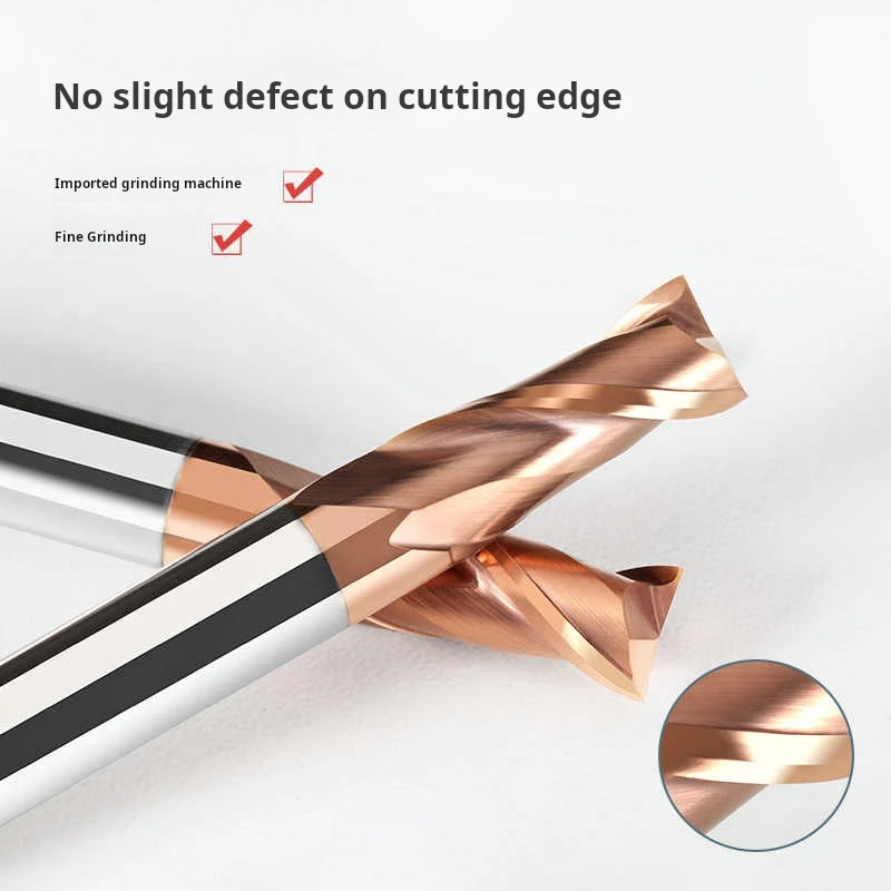 Fräser HRC55 Legierung Beschichtung Wolfram Stahl Werkzeug 2-Blatt-schaftfräser Großhandel Top Härte Fräsmaschine Fräser Für Metall