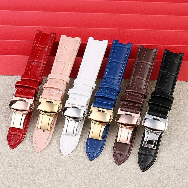 12mm14mm Leather Watch Strap Matching For Guc YA14401 YA14501 Women's Series Bracelet GC Buckle Watch Accessories