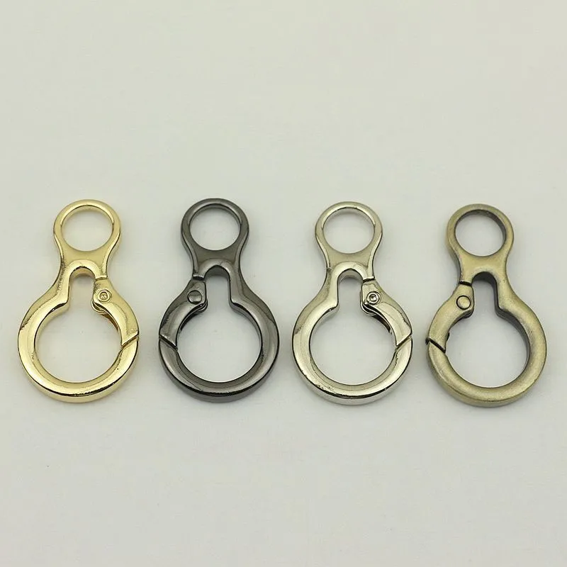 

20pcs 8-shaped Gourd Buckle Open Spring Ring Connection Clasp DIY Bag Chain Hook Key O Rings Pendant Hang Buckles