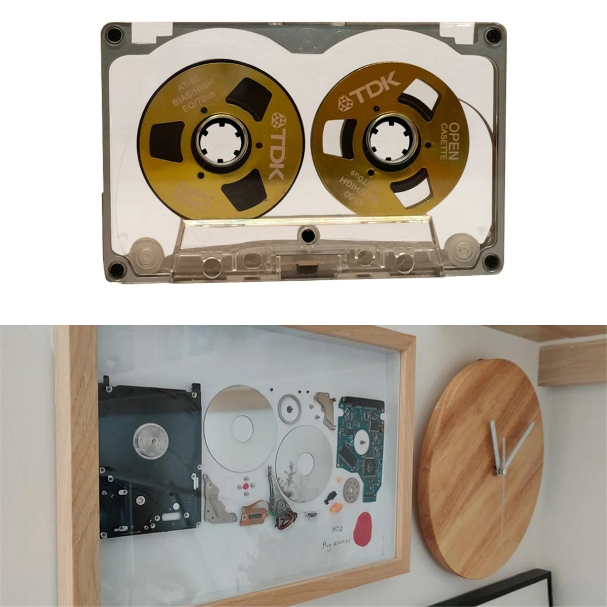 T72C 55 Minute Blank Tape Disk Double-Sided Metal Small Open Disk Blank Cassette Tape Tape Disk, E