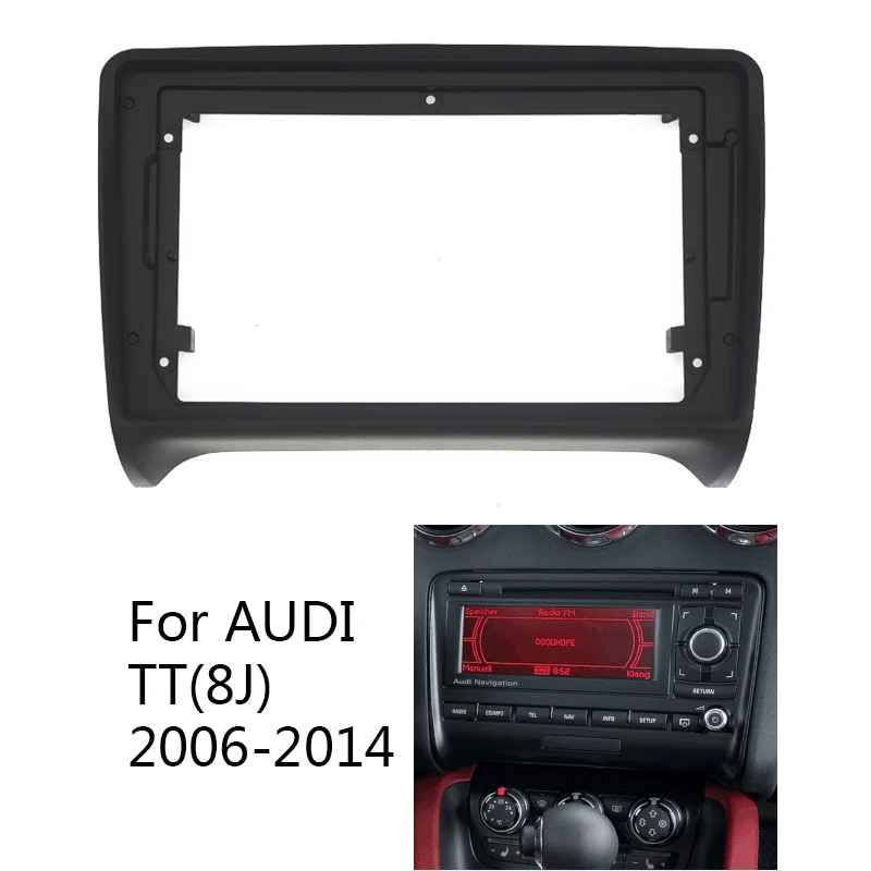 9 Inch Car Radio Head Unit Fascia For Audi TT(8J) 2006-2014 Auto Stereo Dash Panel Frame Kit Trim Mount Center Console Holder