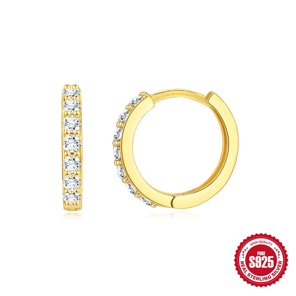 ROXI 925 Sterling Smooth Metal Chunky Hoop Earrings for Women Girls Fashion Oval Circle Hoops Statement Earrings Punk Jewelry view 5