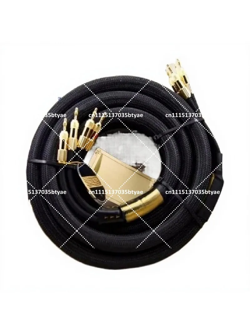 6N OCC Audiophile HiFi Speaker Cable 24K Gold-Plated Banana Plug 25MM x 2.5M