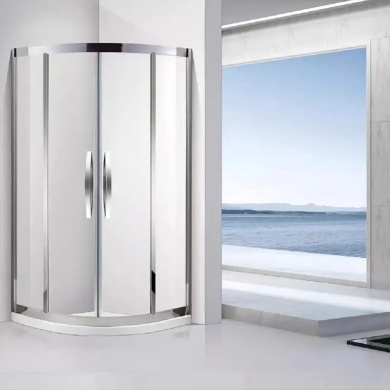 Simple stainless steel arc fan type household bathroom bathroom shower room dry and wet separation