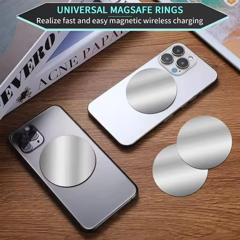 1-5PCS 8CM Magnetic Metal Plate Disk for Mobile Phone Tablet Universal Self Adhesive Iron Disk Patch Sticker for Magnetic Holder view 6