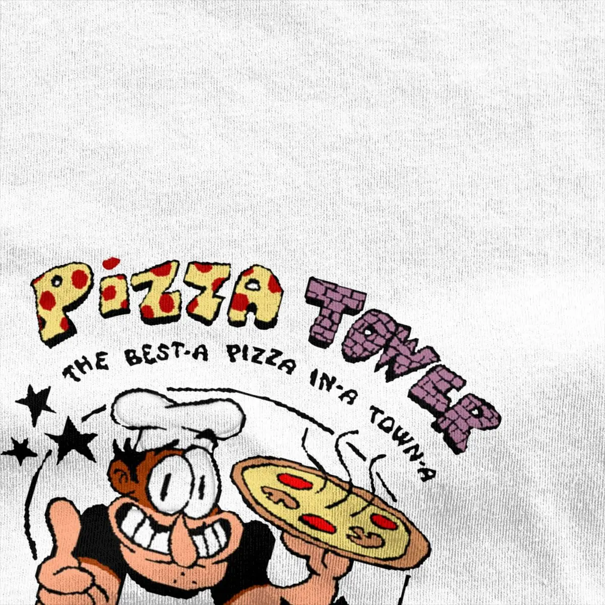 Pizza Tower Games Shirt Stuff for Men Women Cotton Humorous O Collar chef and pizza T-Shirts Short Sleeve Tops Christmas Present