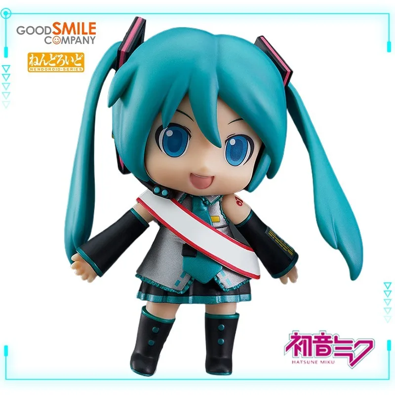 Oryginalny, autentyczny Vocaloid Hatsune Miku Mikudayo Nendoroid 1714 10th Anniversary Ver 10cm Kolekcjonerski Model Figurka Zabawka Prezent