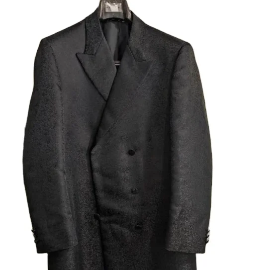 

Professional Manufacture Wool Coat Fabric Double Breasted Mens Trench Coat Long