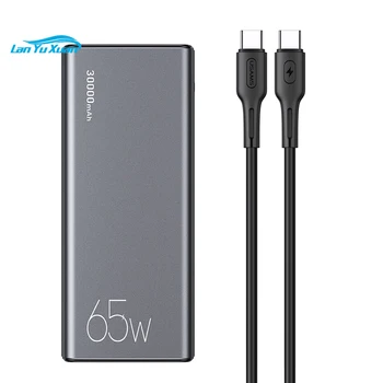 USAMS 65W 30000mAh fast charging power banks laptop power bank 100w charger with USB cable