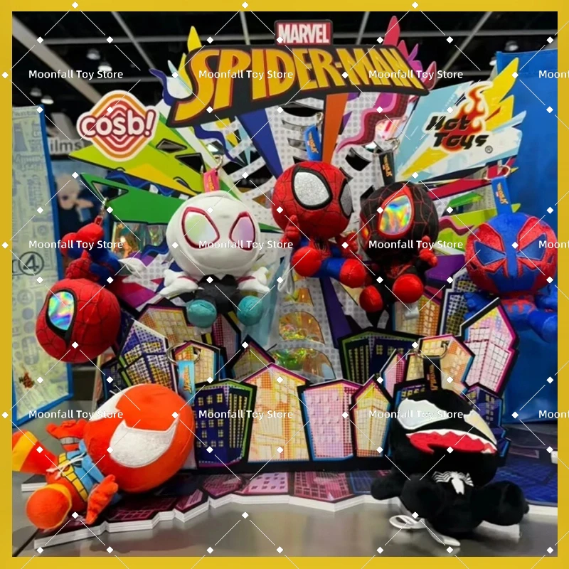 

original Spider Blind Box Venom Ghost Spider Scarlet Miles Morales COSBI Anime Figure Trendy Toys Keychain Cute Bag Pendan Gifts