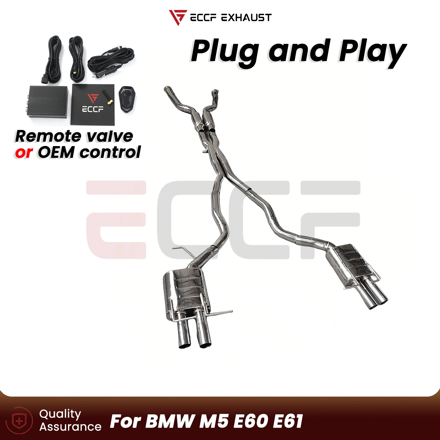 

ECCF FOR BMW M5 E60 E61 T304 Stainless Steel Exhaust system Aggressive Exhaust Sound Plug and Play Performance Upgrade