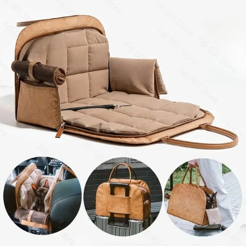 Small Dog Cat Dog Schoolbag Going Out Pet Bag Car Portable Messenger Breathable Pet Bag