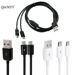 2 Port Micro USB to USB Y Splitter Charging Cable Dual Micro USB Multifuntion For Smartphone Tablet  0.5m 1M 1.5m