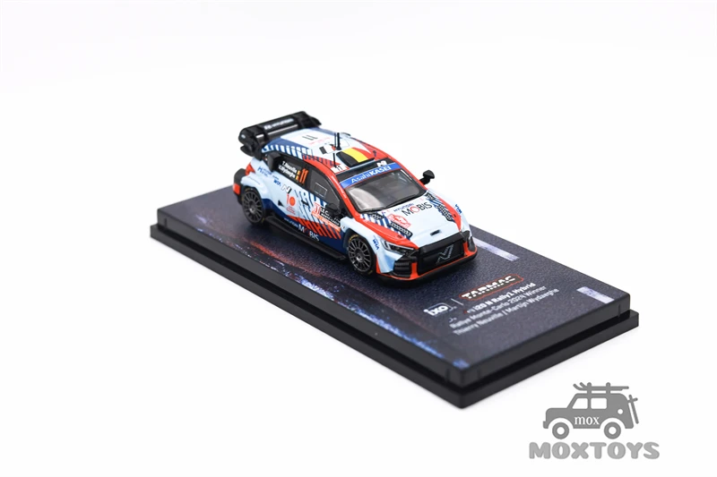 Tarmac Works 1:64 현대 i20 N Rally1 하이브리드 Rallye Monte-Carlo2024 우승자 다이캐스트 모델 자동차