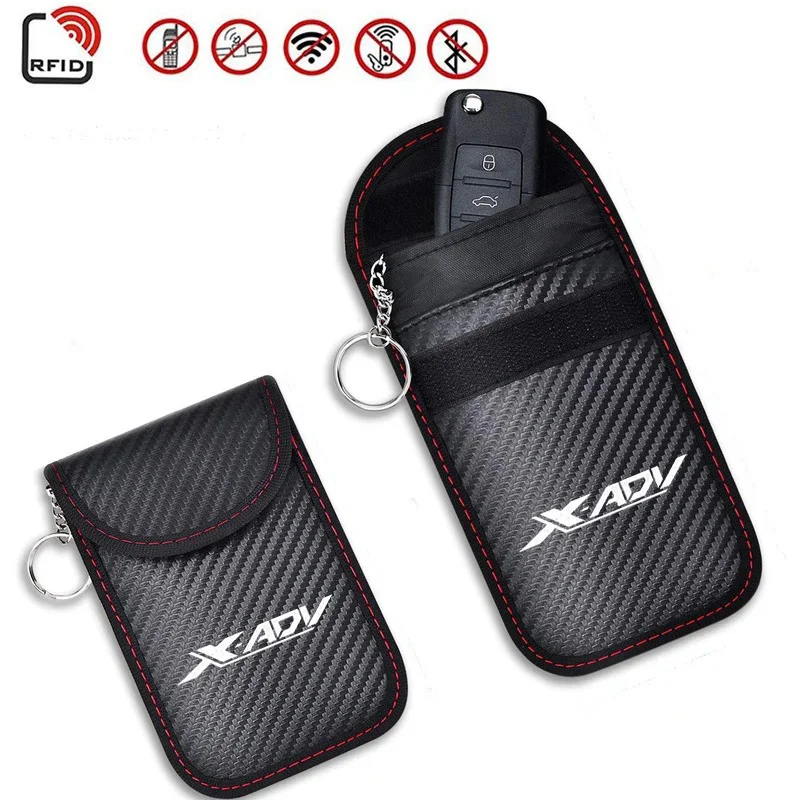 Per Honda XADV X ADV X-ADV 750 2018-2023 custodia per blocco segnale chiave auto moto Faraday Cage Fob Pouch Keyless RFID Blocking Bag