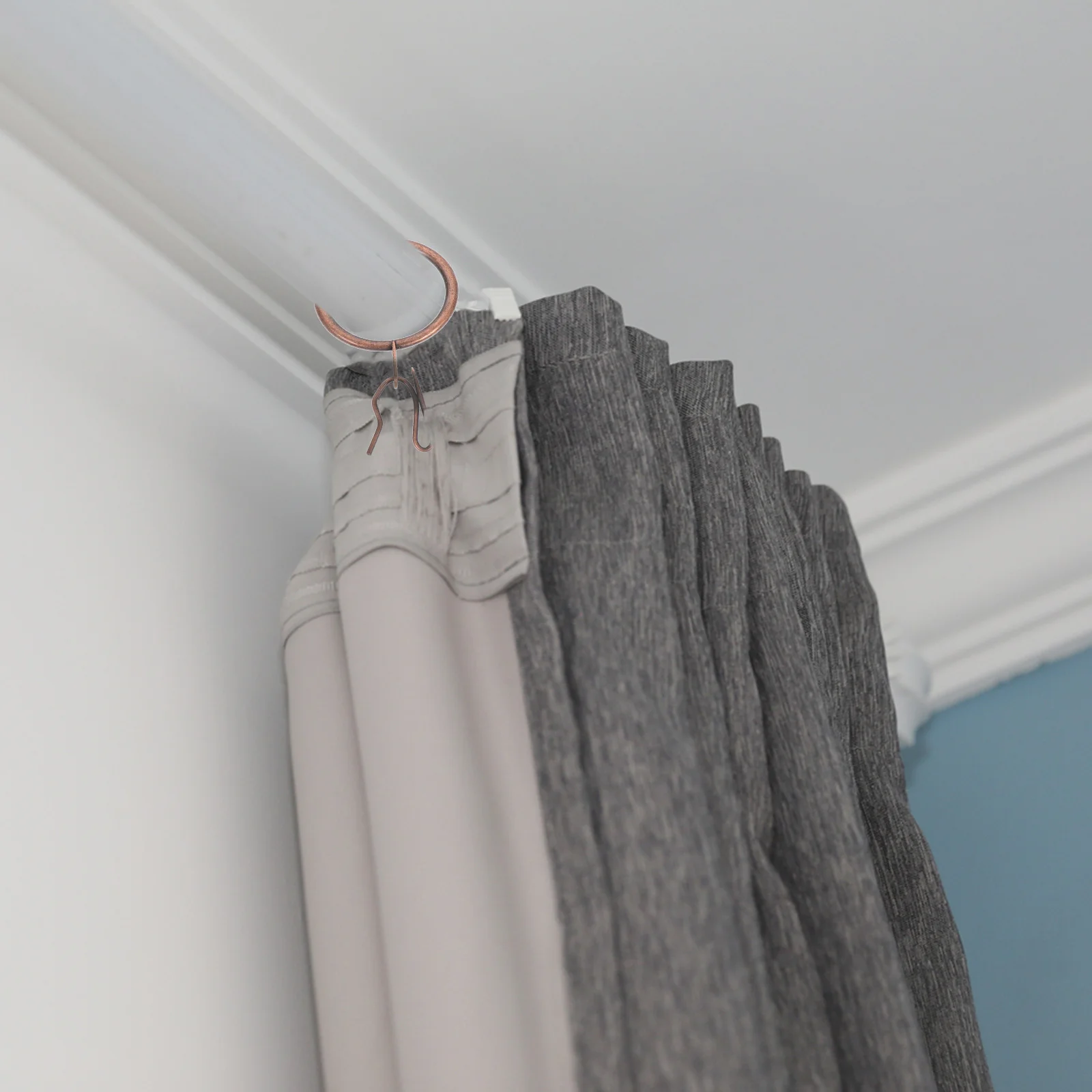 

40Sets Premium Iron Curtain Rings Strong Load Bearing for Hanging Drapes Curtains in Living Room Bedroom Decoration